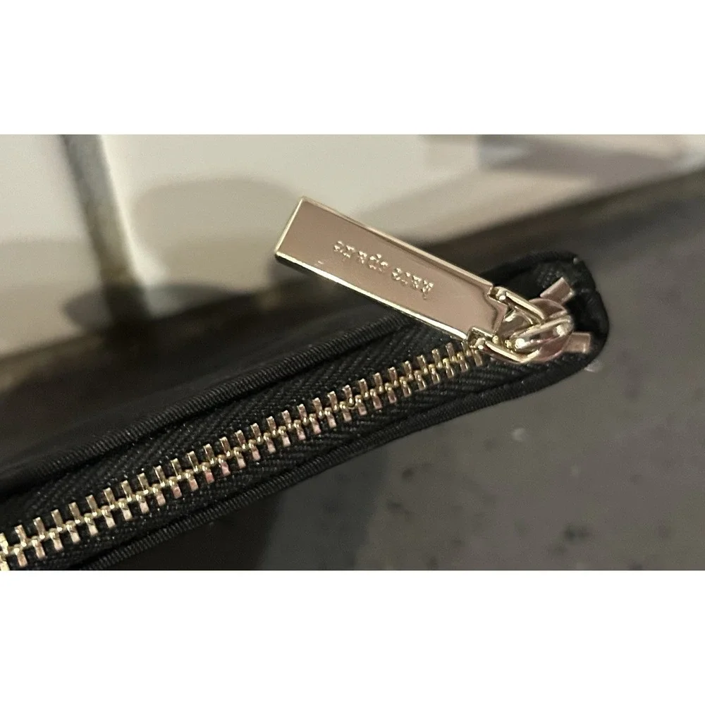 New Kate‎ Spade Black Coin Purse Wallet W/Clip Keys